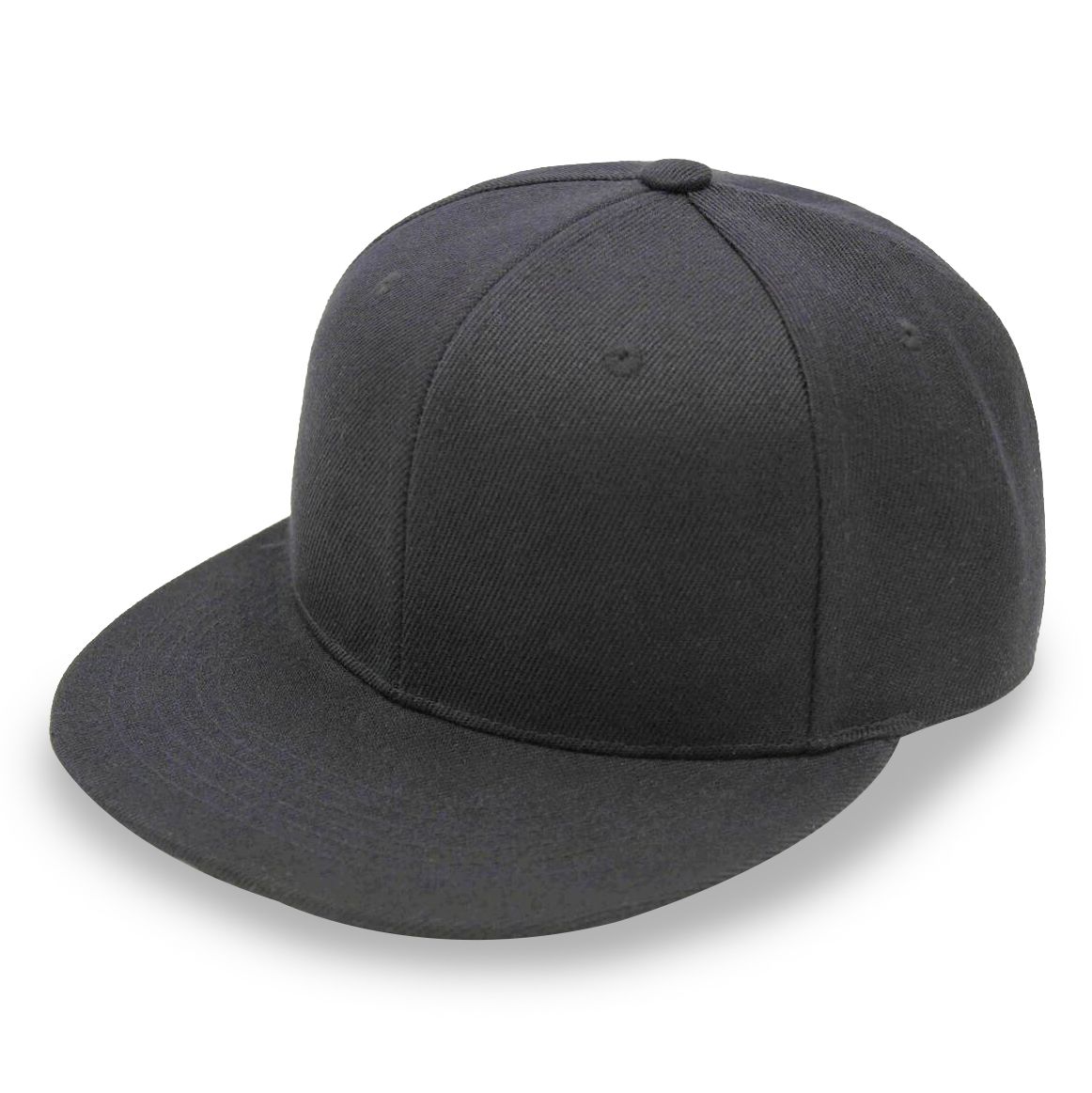 UPTOWN BLANKS 8608 black fitted flat bill cap 59cm