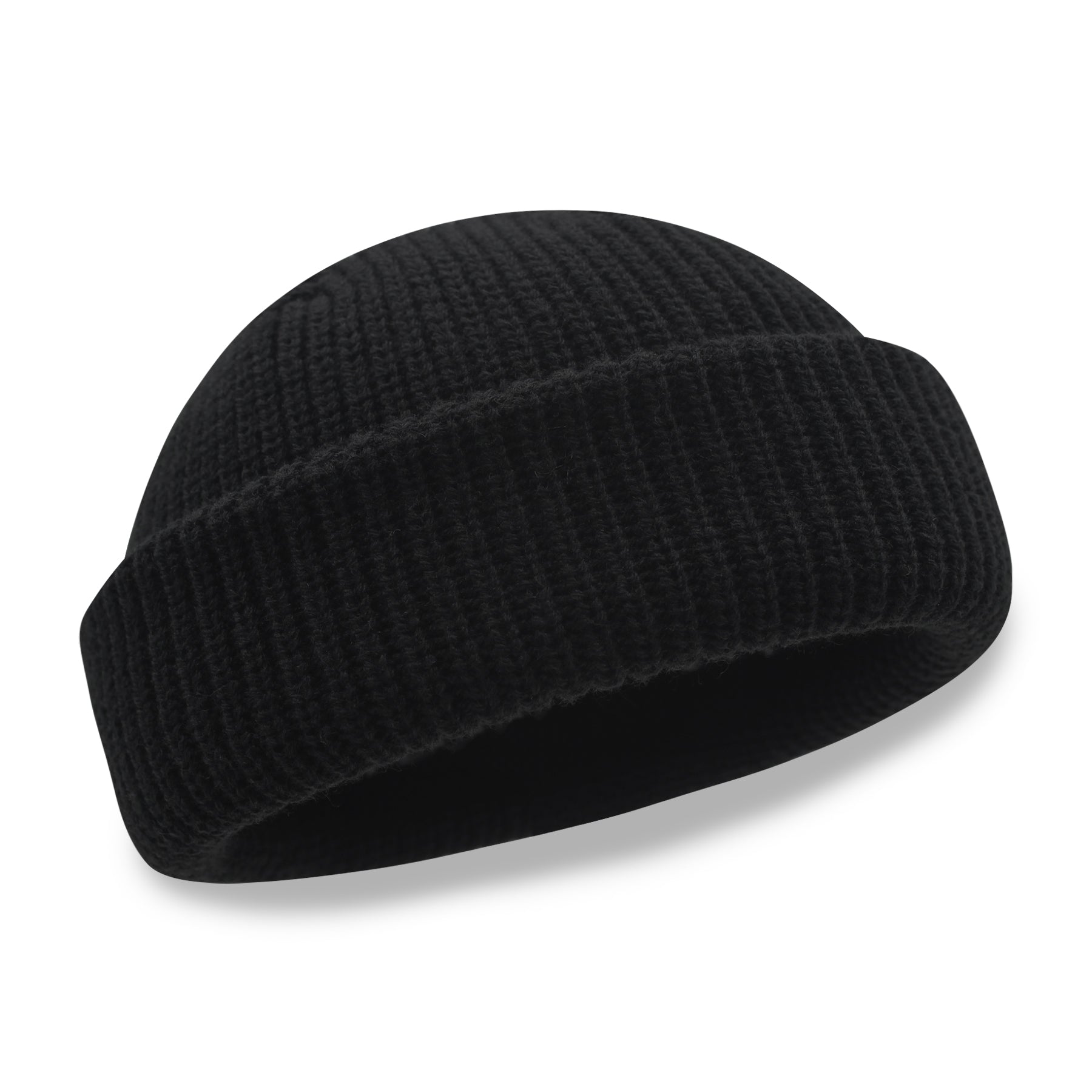UPTOWN BLANKS 2563 black fisherman beanie