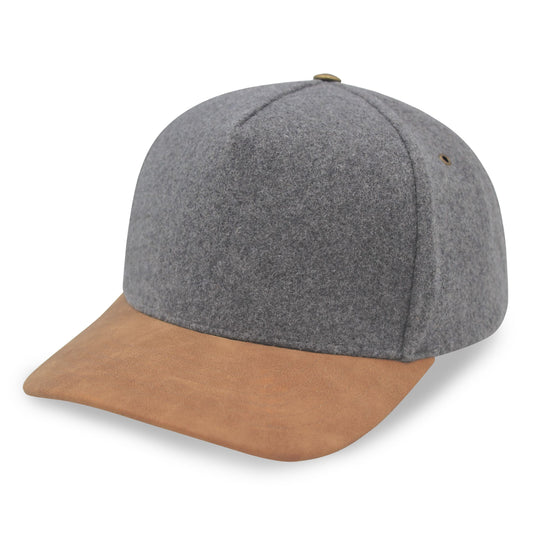 UPTOWN BLANKS 4531 gray brown wool suede cap